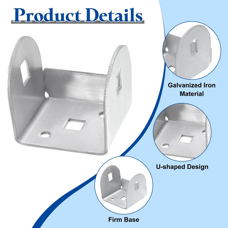 uxcell 6 Pcs U Bracket for 2.01 Panels, 47 x