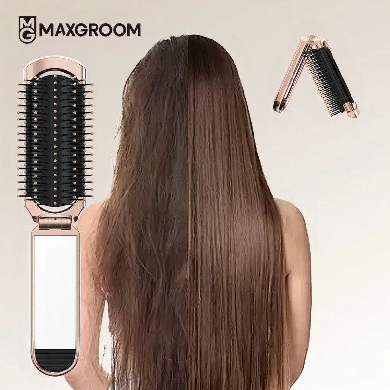 Peine Maxgroom Plegable para Cabello Rizado con Púas Extensibles y