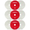 SUBRILLI 4" Dry/Wet 3 Step Diamond Polishing Pads 9-Pcs Step