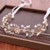 Crystal Bridal Headpiece with Golden Flowers, Bridal Headpiece, Bridal Headpieces
