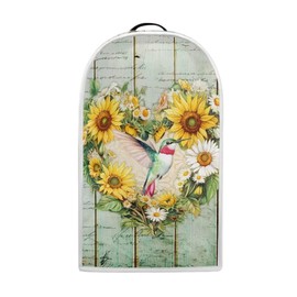 Drnuikhe Hummingbird Love Sunflower Blender Dust Cover for Kitchen Appliance,Stand Mixer Covers Coffee Maker Appliance Covers Dusproof Washable Blender Cover