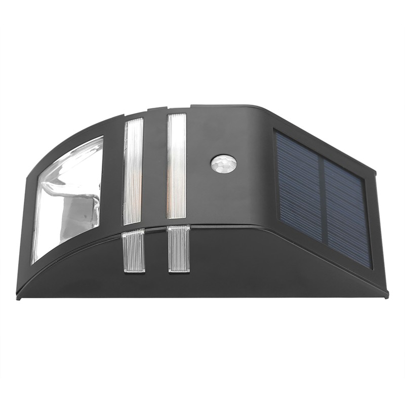 Solar Powered PIR Motion Sensor 2 LED Path Wall Light