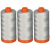 3-Pack - Aurifil 50WT - Dove, Solid - Mako Cotton