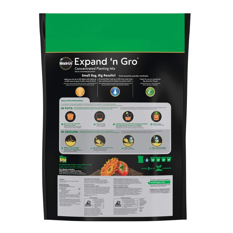 Miracle-Gro Expand 'N Gro Concentrated Planting Mix, .67 cu. ft.