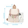 Women Mini Straw Flap Backpack Boho Summer Fringed Tassel Shoulder