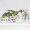 Perpetual Calendar Flip Desktop Boho Calendar with Day Date Month