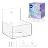 Hoowen Acrylic Tissue Box Holder Wall Mounted, Clear Square Tissue