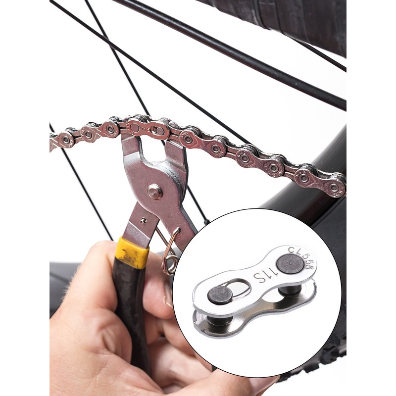 Jovitec 3 Pairs Bicycle Missing Link 11 Speed Chain Reusable