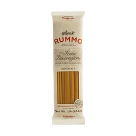 Rummo Bucatini Pasta N.6 - Bucatini Pasta Noodles, Dry Pasta, Durum Wheat Semolina Pasta, Bronze Cut, Imported from Italy - 16 Ounce (Pack of 1)