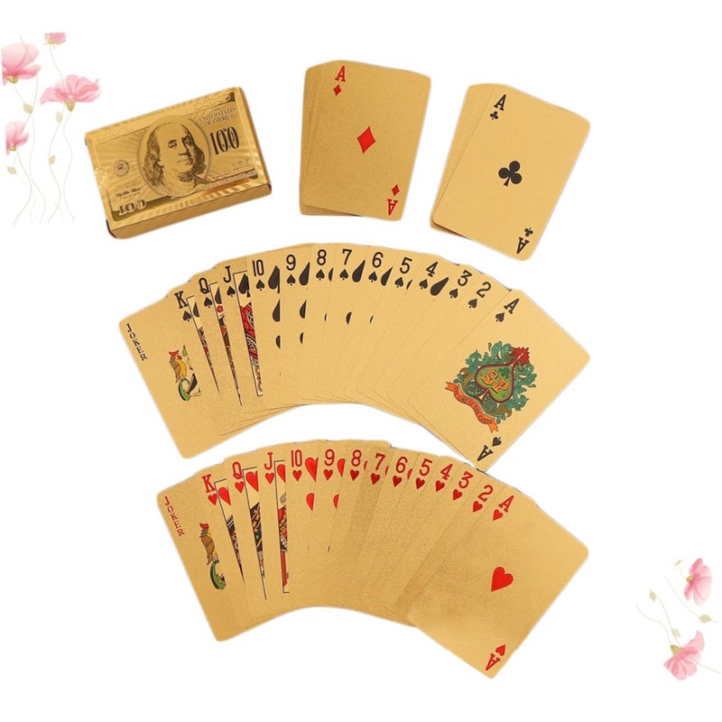 Generic 2sets Shiny Poker Cards Fun Entertainment Prop for Home