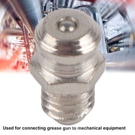 Grease Zerk Kit, Grease Fitting, Grease Gun Fittings Grease Zerk Fittings 10PCS Metal Replacement Grease Tip Nozzle Fitting Nipple Grease Gun Lubrication Accessories (M6 Straight)