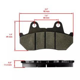 Caltric Front Brake Pads for Honda GL1200 Gold Wing 1200 1984/GL1200L Gold Wing1200 1985