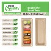 EcoQuality Compostable Sushi Trays Small - Natural Sugarcane Bagasse Take