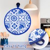 1 Pcs 12 Inch Tortilla Warmer Pouch,Blue Pattern Microwave Tortilla