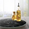Black Marble Design Glass Lazy Susan