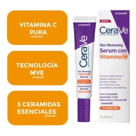 Skincare Antioxidante Iluminador De Piel Cvitamina C Cerave                                                                                           