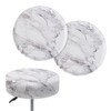 KUIFORTI White Marble Stool Cover 2 Pack - Round Chair