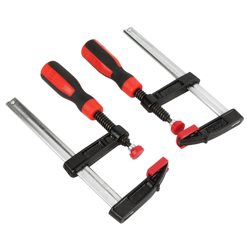 2Pcs Heavy Duty F Clamps Woodworking Bar Clips Quick Slide