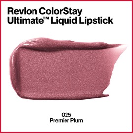Revlon ColorStay Ultimate Liquid Lipstick, Satin-Finish Longwear Full Coverage Lip Color, Premier Plum (025), 0.07 oz