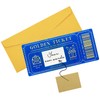 1 Piece Golden Ticket Scratch-off Cards with Envelopes, Scratch &