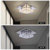 diisunbihuo diisunbihuo Small Led Chandelier Semi Flush Mount Crystal Lighting