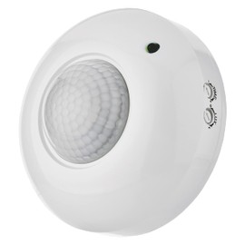 EMOS Infrared Motion Sensor Surface-Mounted for Indoor Use, 360° Working Area, 6 m Range, Sensitivity 3-2000 Lux, Adjustable Light Time, Installation Height 2.2 - 4 m, White