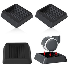 OUDQFCJ Set of 4 Adjustable Furniture Riser Heavy Duty Plastic with Foam Non-Slip Rubber Pad Stand for Bed, Sofa, Table