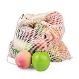 Reusable Multi-Purpose Mesh Shopping Bags for Fruits & Vegetables (5-Pack) - Portable Market & Grocery Net Tote 5-Pack