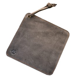 Angus Stoke Potholders Made of Buffalo Leather | Handmade, Heat Resistant and Double Layered | hot Pads Holder Fran (Olive Green/Contrast, 1)