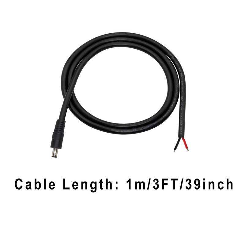 GINTOOYUN 2 Pack DC Power Pigtails Cable, DC 5.5mm x