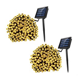 Operitacx 2sätze Led Solarbetriebene Lichterkette Wasserdichte Dekorative Lichter Für Garten Weihnachtsbaum Und Hochzeiten Warmweiß Automatische Ein- Ausschaltung