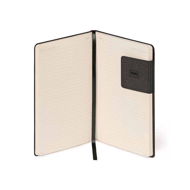 Legami - My Notebook, Deep Graphite, Medium, Lined 6 mm,