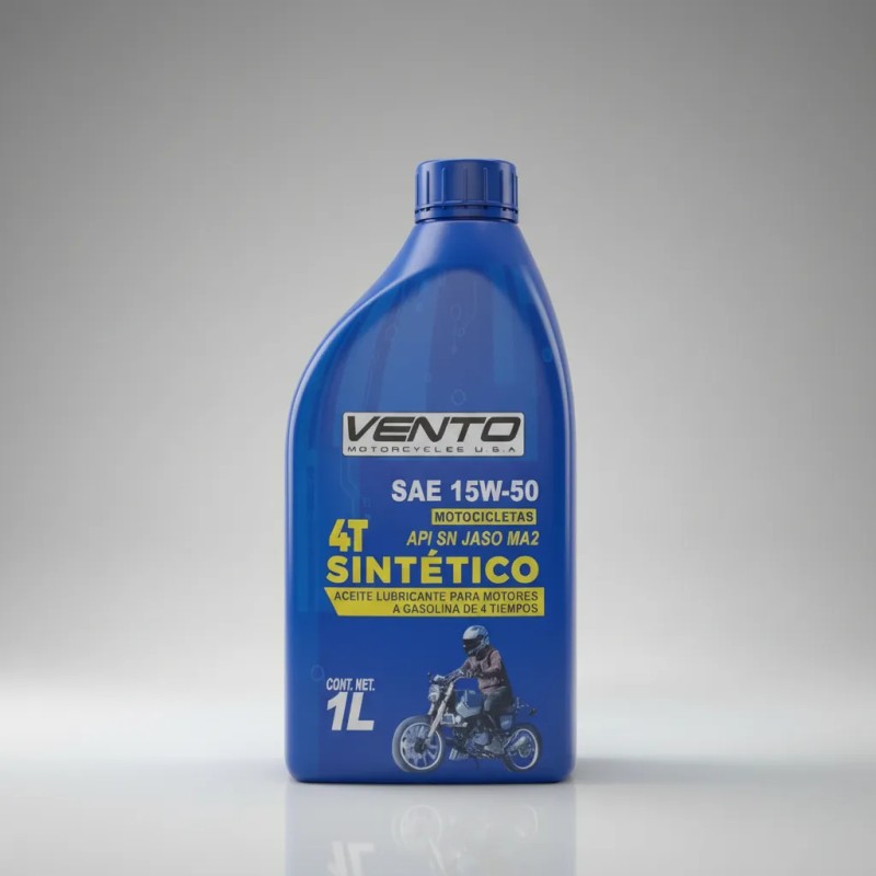 Aceite Sintético Vento 15w50 Moto/cuatriciclo 1l
