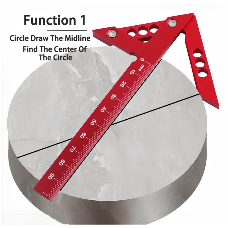 Centre Finder, Line Ruler Made of Aluminium Alloy, Centring Ruler,