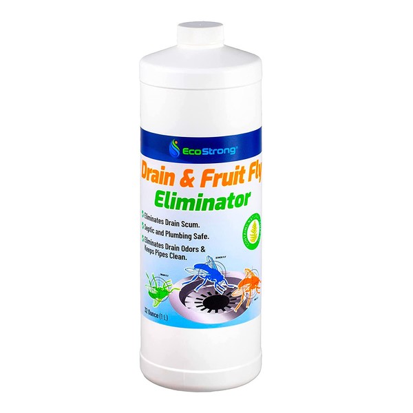 Fruit Fly Drain Treatment | Drain Fly Eliminator | All-Natural, Eliminates Gnats, Sewer Flies and More -  Works in All Drains - 32 Fl Oz