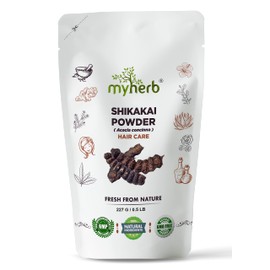 MYHERB Pure Natural 100% Organic Shikakai(Acacia Concinna) Powder For Hair Pack|Double Filtered Ayurvedic Formula - (227 Gm/0.5 Lbs)