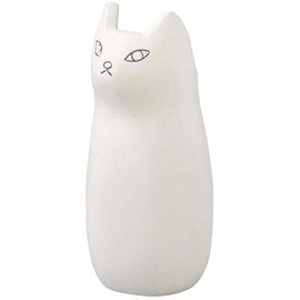 パレットライフ PaletteLife Cat Umbrella Stand, Compact Ceramic Umbrella Holder for Entryway, Cute Scandinavian Decorative Umbrella Rack, White