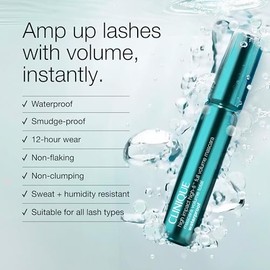 Clinique High Impact High-Fi Full Volume Waterproof Mascara | Volume, Length, Non-Clumping, Smudge-Proof + Safe For Sensitive Eyes, Black