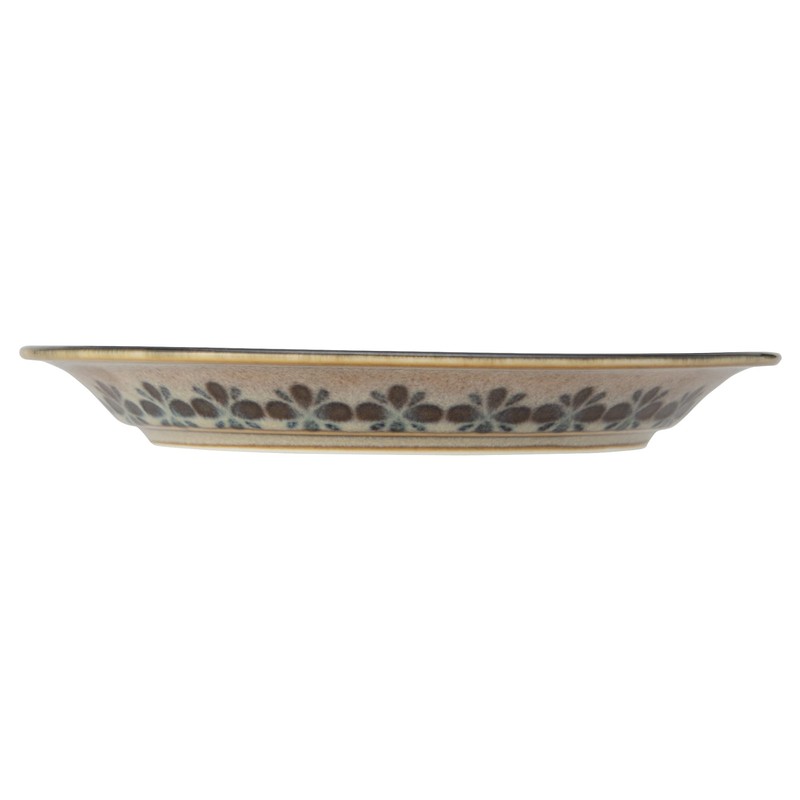 Marusan Kondo 21818 Plate, S, Flower and Olive, Folk Art,