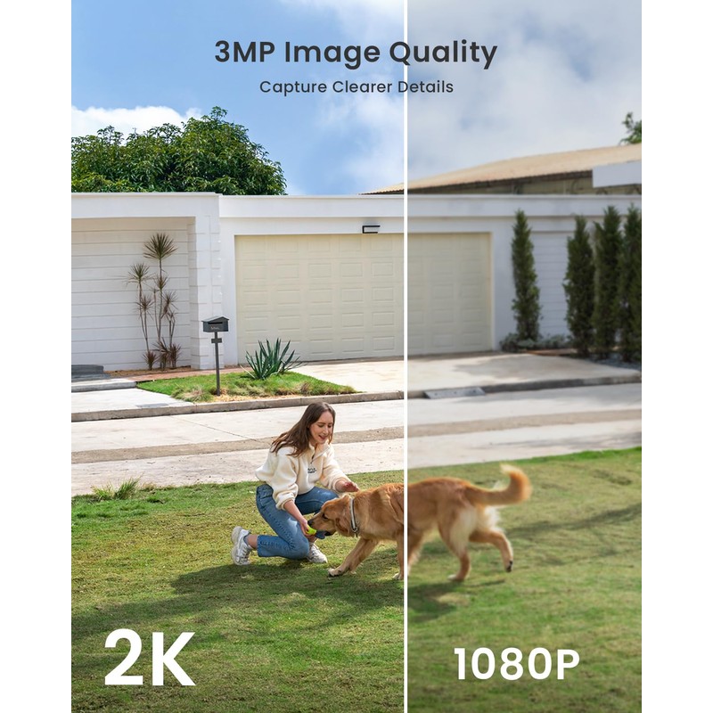 ieGeek Security Cameras Wireless Outdoor, 2K 3MP Battery Powered WiFi