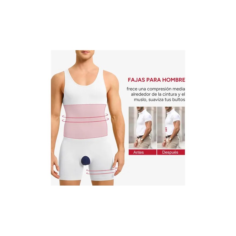 Nebility Body Moldeador Compresión Para Hombre Faja Completa