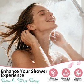 Shower Steamers Aromatherapy 8 Pcs - Birthday Valentines Day Gifts for Women Mom Her Wife, Natural Essential Oil for Self Care Home Spa Relaxation Galentines Day Gifts, Easter Basket Essentials