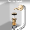 BOOMIBOO Bathtub Drain Tip-Toe Trim Set with Two-Hole Overflow Faceplate,