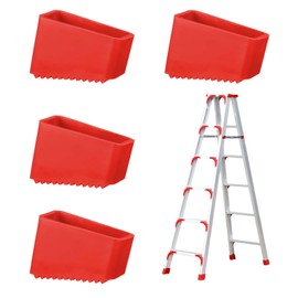 JOYOLA 4 Pieces Replacement Ladder Caps Foot Caps, Rubber Feet for Ladders, Universal Ladder Foot Covers, Non-Slip Ladder Foot Cover, Non-Slip Feet Ladder Feet for Home Workers Folding Ladder