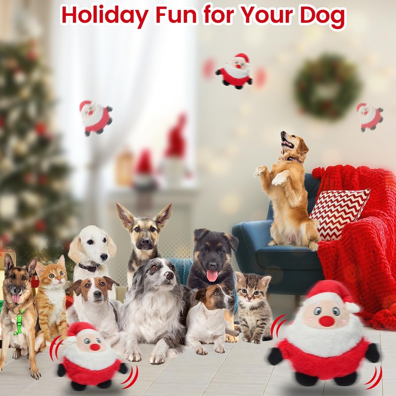 Senneny Interactive Dog Christmas Toys Motion Activated, Rolling Dog Ball