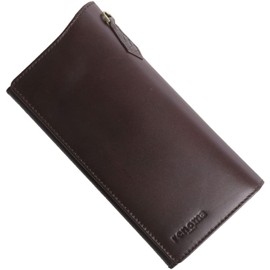 Sankyo Shokai Renoma Men's Long Wallet, Genuine Leather, Cowhide Leather, Brand, Goat, dark brown