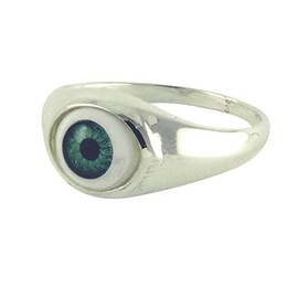 apop nyc 925 Sterling Silver Green Evil Eye Ring size 8 [Jewelry]