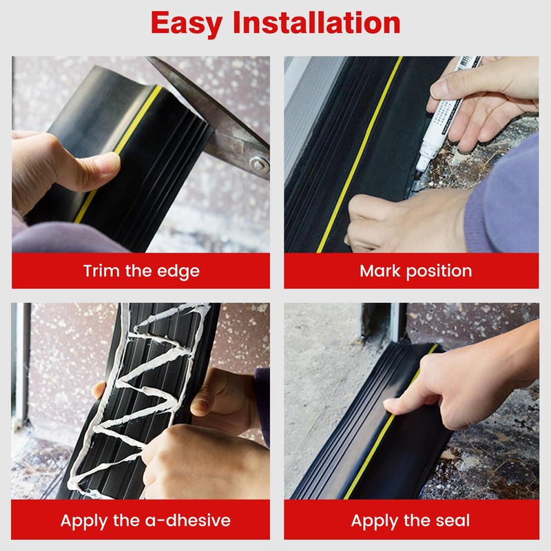 PETOX 16Ft Universal Garage Door Bottom Threshold Seal Strip with