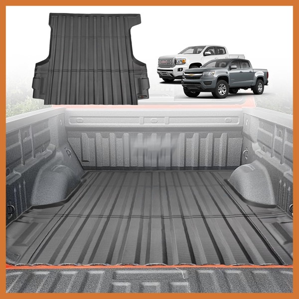 TripleAliners for 2015-2022 Colorado & Canyon Truck Bed Mat Short Bed Liner 5 Feet (60'') Perfectly Flush All Weather TPE Truck Bed Accessories Compatible with Chevy Colorado/GMC Canyon