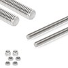 Arwnnklo 2 Pcs 304 Stainless Steel M10 Fully Threaded Rod,12"(305mm)